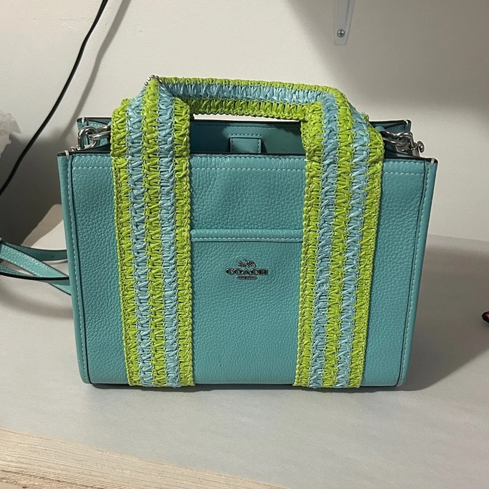 Coach Aqua and‎ Lime Women's Satchel